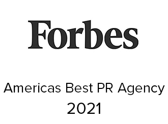Graphic for the 2021 Forbes Award for Americas Best PR Agency.