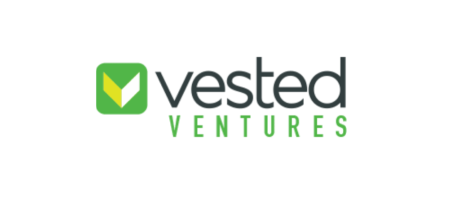 Logo for Vested Ventures in black and green text with yellow and green graphic elements.