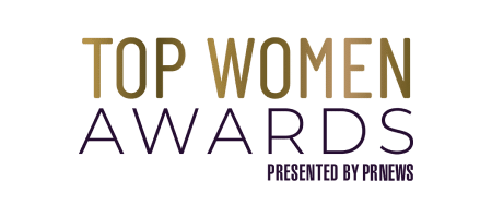 Graphic for the Top Woman Awards, presented by PR News.