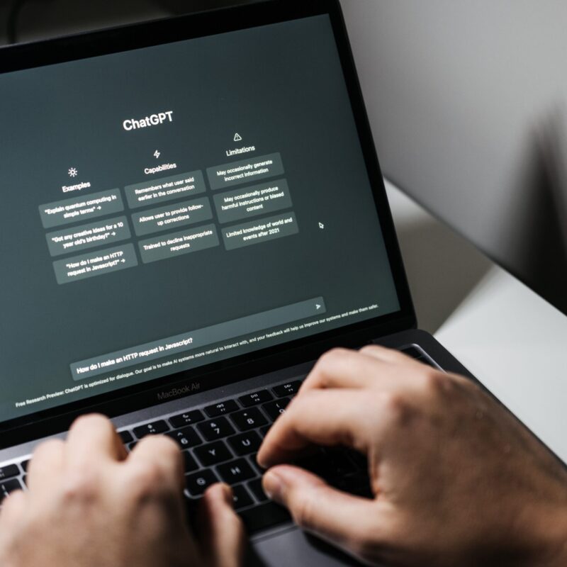 ChatGPT webpage.
