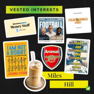 Miles Hill interests collage.